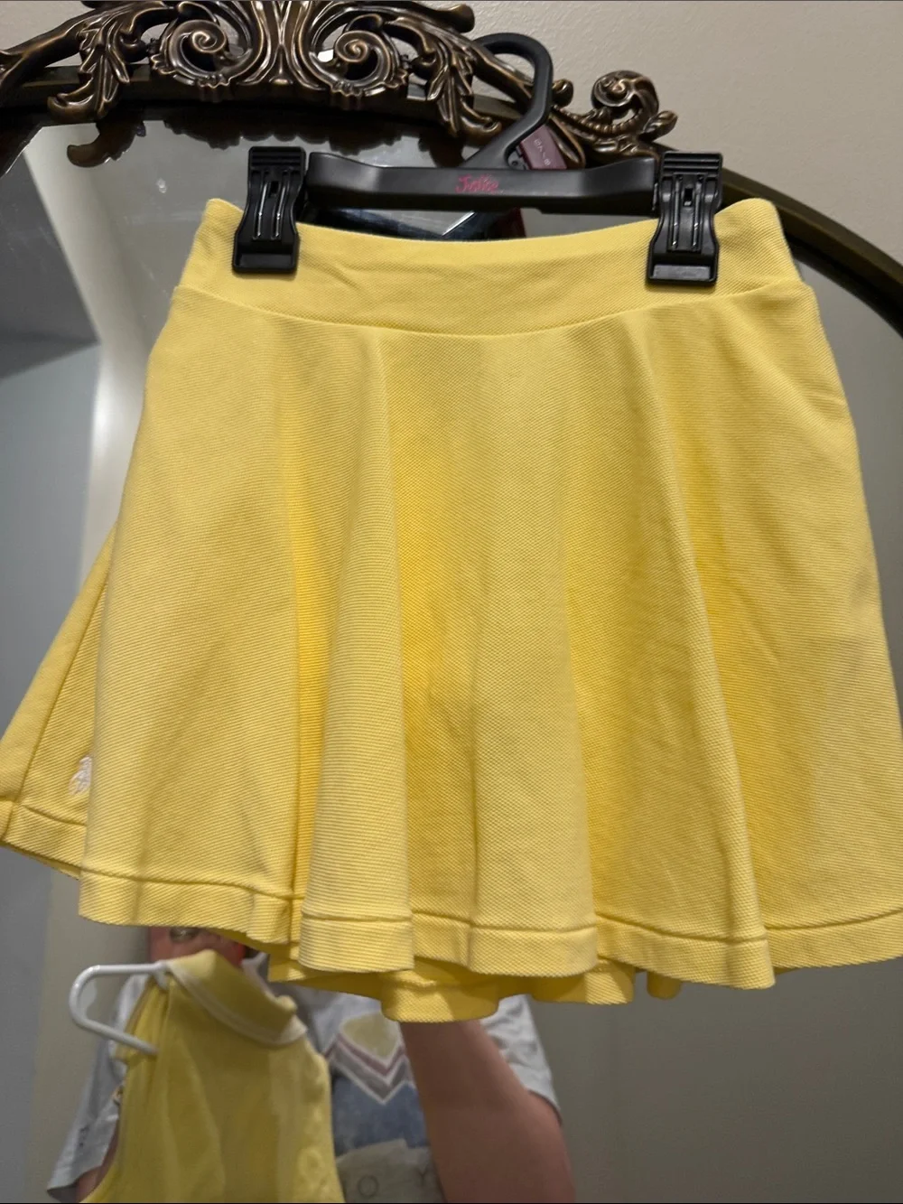 Ralph Lauren Girls Pale Yellow Sleeveless Polo Top & Skirt Set